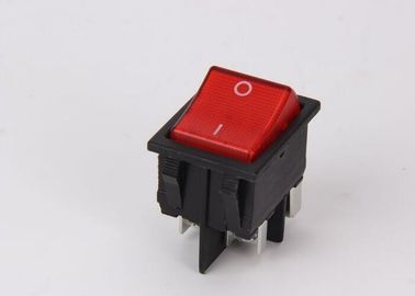 Push Button KCD Rocker Switch Double Pole Neon PA66 CE / ROSH Certificates
